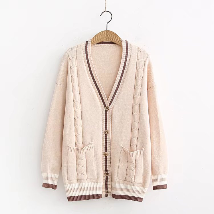 Sweet-Embroidery Balloon Cardigan