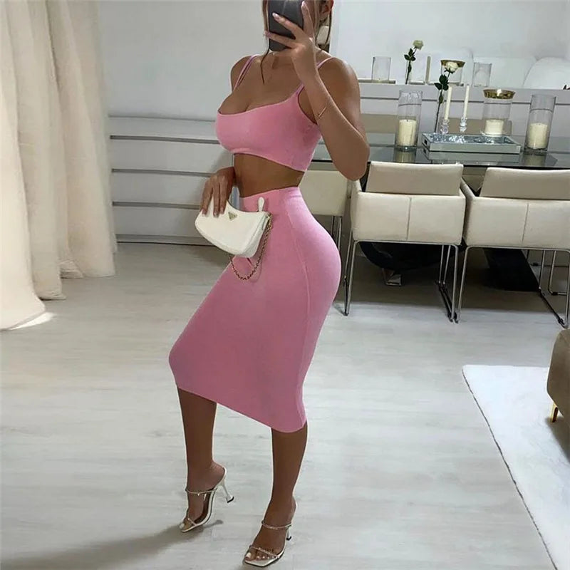 Sleek-Sculpt Skirt Set