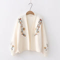 Sweet-Embroidery Balloon Cardigan